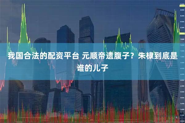 我国合法的配资平台 元顺帝遗腹子？朱棣到底是谁的儿子